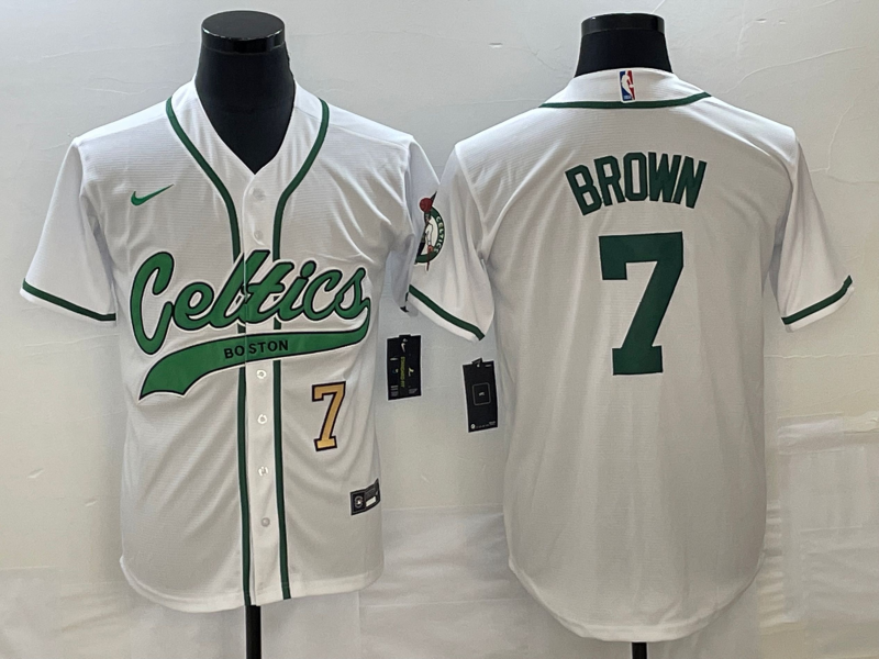Nike 2023 Men Boston Celtics #7 Brown white Nike NBA Jerseys->boston celtics->NBA Jersey